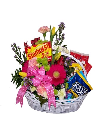 Flower And Candy Basket